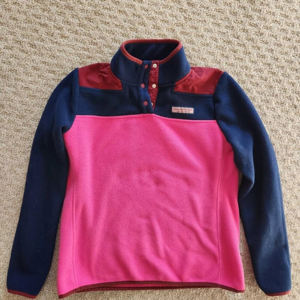 Vineyard Vines The Shep Shirt Fleece Pullover Jacket, Women's Small, EUC